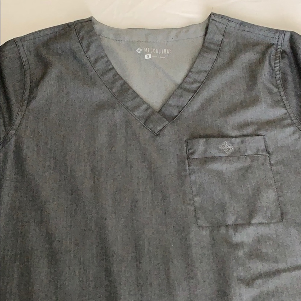 Heather grey Med Couture Scrbs